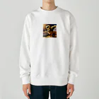 べるべるの星を見てるわんちゃんグッズ Heavyweight Crew Neck Sweatshirt