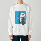 kawaii_nunchanのぷぅぷぅ自転車 Heavyweight Crew Neck Sweatshirt