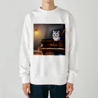 kitten pianistの子猫ピアニスト-2 Heavyweight Crew Neck Sweatshirt