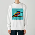 SHININGのカワセミのイラストグッズ Heavyweight Crew Neck Sweatshirt