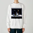 kota.のギターとペンギン Heavyweight Crew Neck Sweatshirt