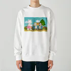 アプリコワークスのくまちゃん・みんなでお散歩 Heavyweight Crew Neck Sweatshirt