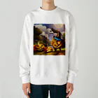 ピーカーブーのハロウィンのモンスターパーティ Heavyweight Crew Neck Sweatshirt