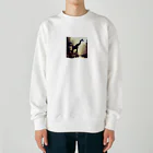 のぞかれ隊のキリンの散歩 Heavyweight Crew Neck Sweatshirt