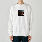 ボステリのお眠りボストンテリア Heavyweight Crew Neck Sweatshirt