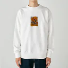 ボステリの秋　ボストンテリアジョー君　ウィンク Heavyweight Crew Neck Sweatshirt