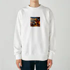 Send8の猫と犬の友情劇 Heavyweight Crew Neck Sweatshirt