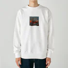 あにまるのへんなさかな2 Heavyweight Crew Neck Sweatshirt