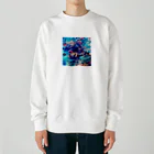 【抽象画】melty moon【フルイドアート】の宙境I Heavyweight Crew Neck Sweatshirt