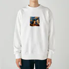 momoponnzuの可愛いペンギンちゃんグッズ Heavyweight Crew Neck Sweatshirt