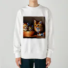 猫店の子猫の日常 Heavyweight Crew Neck Sweatshirt