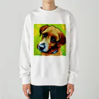 ハッピー・ディライト・ストアの見つめる愛犬 Heavyweight Crew Neck Sweatshirt