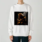 Gavi'sのRockなCat 猫ギターバージョン2 Heavyweight Crew Neck Sweatshirt