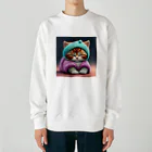 Happy Hub"（ハッピー・ハブ）のふうわか猫 Heavyweight Crew Neck Sweatshirt