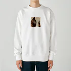 K-K123456のレトロなビックベンのイラストグッズ Heavyweight Crew Neck Sweatshirt