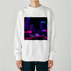 PCFTのネオン風都市 Heavyweight Crew Neck Sweatshirt