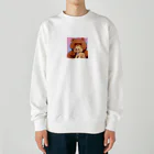 kuma-hamu9086のクマとトイプードル　グッズ Heavyweight Crew Neck Sweatshirt