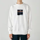 やすてぃの山から昇る月 Heavyweight Crew Neck Sweatshirt