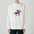 mumusのうま　jigsaw puzzle Heavyweight Crew Neck Sweatshirt