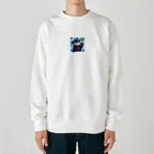 まさのお店の魔法使いの猫 Heavyweight Crew Neck Sweatshirt