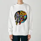 islandmoon13の宇宙の男女　　昔のアメコミ風 Heavyweight Crew Neck Sweatshirt