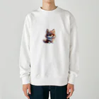 romi-yuのキツネくん Heavyweight Crew Neck Sweatshirt