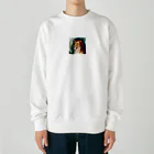 animals lovingのライオン水彩画4 Heavyweight Crew Neck Sweatshirt