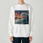 OTRのオシャレな波の画 Heavyweight Crew Neck Sweatshirt