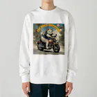 NECOSUIのキャットバイカー Heavyweight Crew Neck Sweatshirt