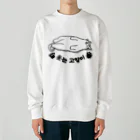 LalaHangeulのヘソ天猫さん(ハングル) Heavyweight Crew Neck Sweatshirt