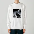 ビビりちゃんの夜の月 Heavyweight Crew Neck Sweatshirt