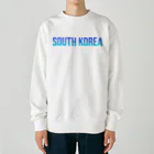 ON NOtEの大韓民国 ロゴブルー Heavyweight Crew Neck Sweatshirt