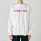 ON NOtEの韓国 ロゴピンク Heavyweight Crew Neck Sweatshirt