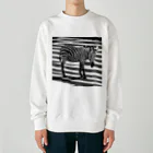 ちょうめんのはじっこのシマウマ横断歩道 Heavyweight Crew Neck Sweatshirt