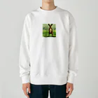 m31oのドット絵の真顔カンガルー Heavyweight Crew Neck Sweatshirt