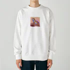 サラリーマン恐竜のファンタスティックれおぱ Heavyweight Crew Neck Sweatshirt