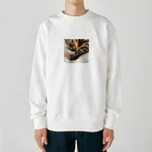 保護猫しじみのおやすみなさい保護猫しじみ Heavyweight Crew Neck Sweatshirt