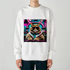 aoking_の近未来猫 Heavyweight Crew Neck Sweatshirt