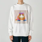 aoking_のグラデーション猫 Heavyweight Crew Neck Sweatshirt