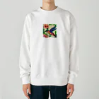 sam-chのドット絵ハチドリ Heavyweight Crew Neck Sweatshirt