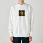 ビットのビットコインアート Heavyweight Crew Neck Sweatshirt