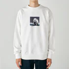 teru8376のイラスト　しろくま Heavyweight Crew Neck Sweatshirt