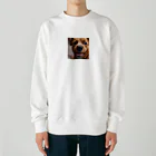 hagetsuruの可愛いワンちゃん Heavyweight Crew Neck Sweatshirt