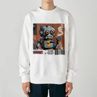 おもちショップの一服ロボくん Heavyweight Crew Neck Sweatshirt