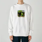 nono marchéの河童のカッちゃんと黒猫ロイ　夏のお楽しみ 油絵 手描き Heavyweight Crew Neck Sweatshirt