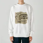 わんだーぱうだーの愛犬と一緒なら全てがよくなります！ Heavyweight Crew Neck Sweatshirt