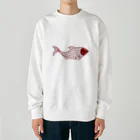 mumusの魚　sequinsred Heavyweight Crew Neck Sweatshirt