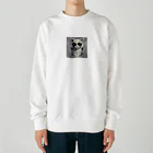 猫神様のエンジェル・キャット（ROCK） Heavyweight Crew Neck Sweatshirt