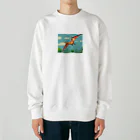 iikyanの恐竜⑦ Heavyweight Crew Neck Sweatshirt