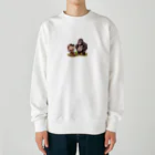 Innovat-Leapの子どもがゴリラを撮影 Heavyweight Crew Neck Sweatshirt